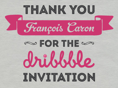 Dribbble invitation new player thank you