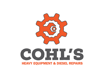 Cohl's Heavy Equipment & Diesel Repairs gears mechanic logo repair logo