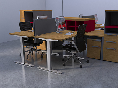 Furniture Render #2 desk desks furniture keyshot office office furniture open space render