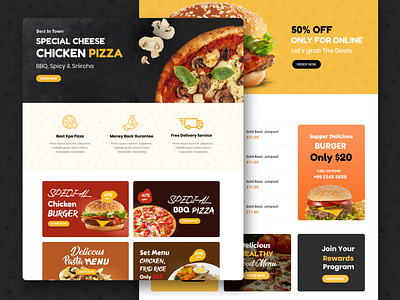 Fast Food Theme Design burger fast food menu pizza