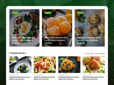 Food Blog Theme Design