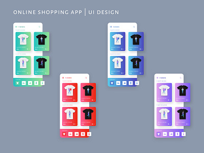 Online Shopping App Ui Design ecommerce app ecommerce design gredient online online shopping app | ui design shopping shopping app ui design