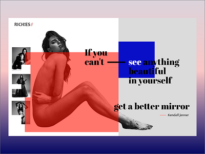 Kendall Jenner art quote artwork design typography ui ux