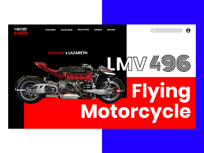 Yamaha - flying motorcycle web art
