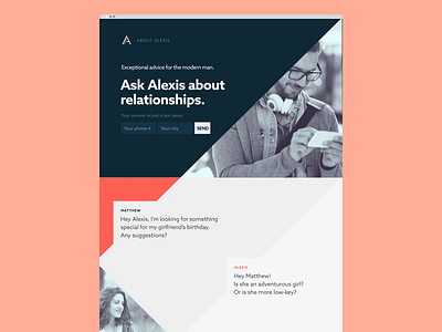 Ask Alexis branding design product sms ui user experience ux