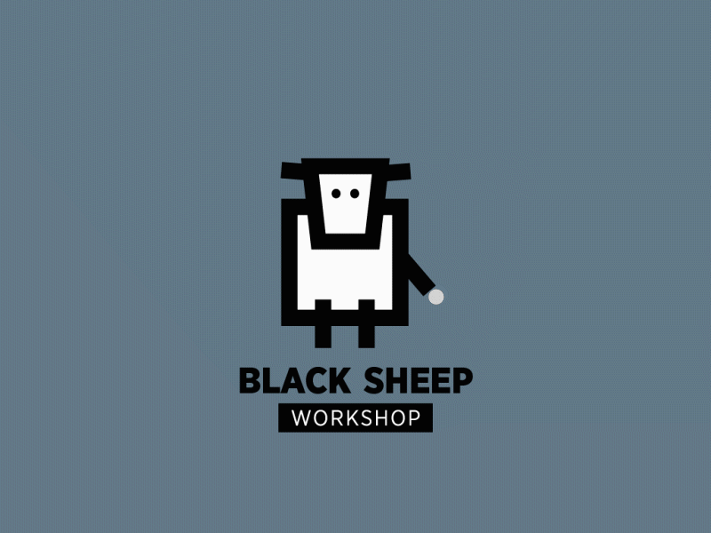 Black Sheep Logo Animation animated gif animation artdirector artist artwork branding buy buy logo creative design designer dribbble illustration illustrator logo logodesign purchase vector workshop
