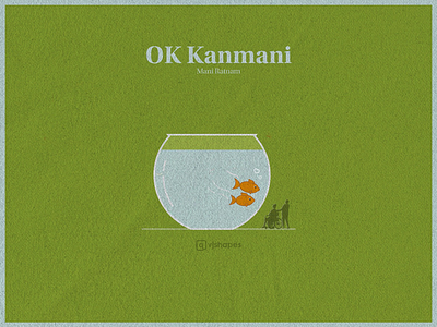 Film Poster of OK Kanmani artist cinema conceptart creative designer director dribbble filmmaker illustration illustrator minimal minimalist movieposter tamil vector