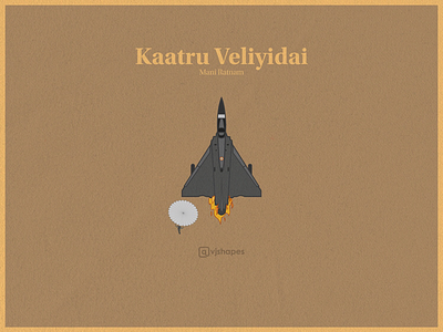 Film Poster of Kaatru Veliyidai airforce cinema conceptart creative director dribbble filmmaker illustration indian minimal minimalism minimalist movieposter poster tamilnadu vector