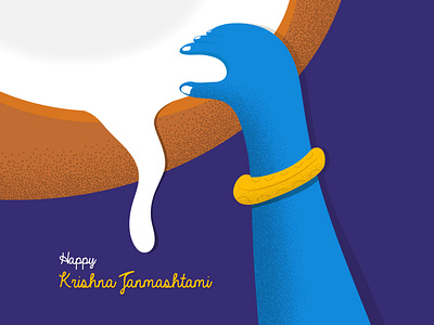 Krishna art creative designer dribbble festival illustration illustration art illustrator indian krishna lord poster socialmedia