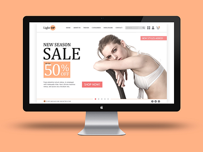Homepage Design girls graphic design homepage lingerie mockup product webdesign website women