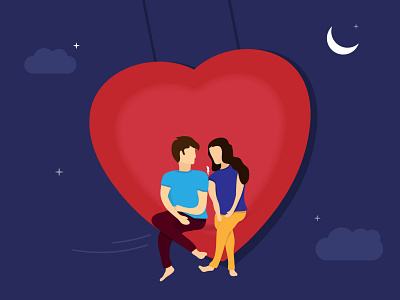Happy Valentine's Day artist couples designer dribble heart illustration illustrator love lovers special valentine day valentinesday vector art