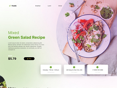 Foodie Website UX/UI Design design figma graphic design landing page ui ux website