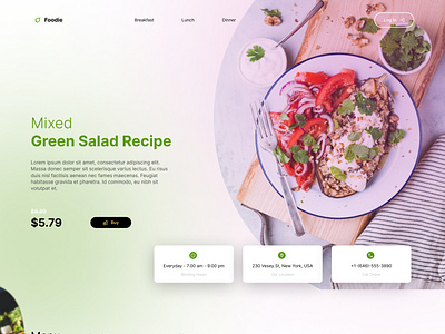 Foodie Website UX/UI Design