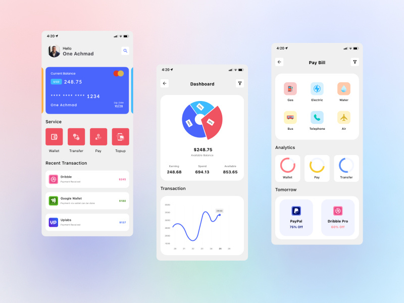 Miscellaneous App Design by Enamul Khan on Dribbble