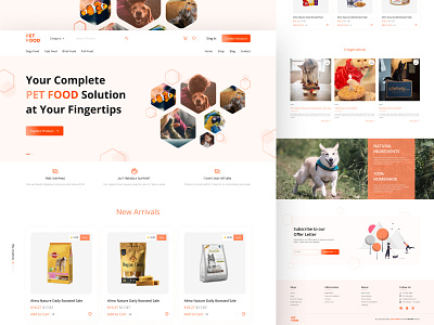 Pet Food - Landing Page design figma landing page ui user interface ux website