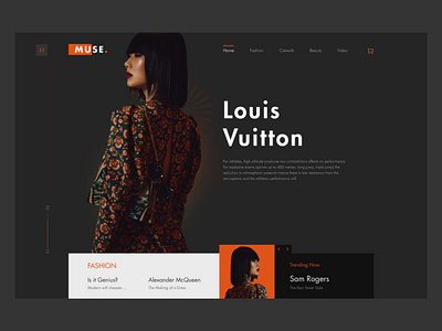 Muse Fashion Hero design figma landing page ui ux website