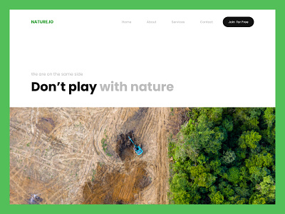 Natural.io - Ecologically Sustainable Development design ecology figma landing page minimal nature outcrowd ui ux website