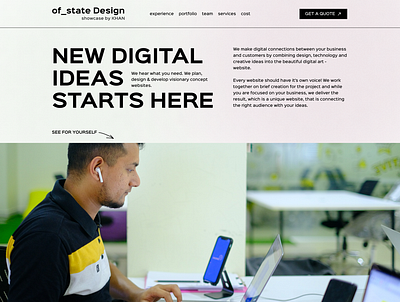 of_state Design - Web Design for Digital Agency ui