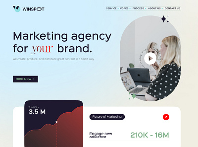 WINSPOT Digital Marketing Website advertising branding creative agency design design service design studio design team digital marketing figma freelance landing page marketing mockup portfolio ui ux website website design