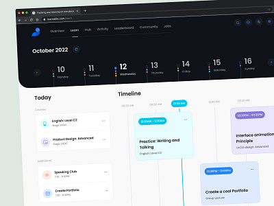 Edtech Learning Platform Product Design Dashboard