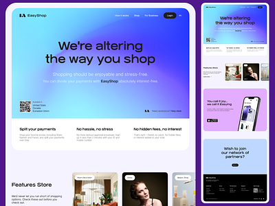 EasyShop - Split Payment Solutions Website Design