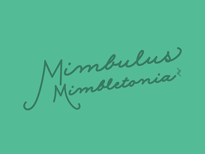 02 / Mimbulus Mimbletonia custom hand lettering lettering script type typography vector