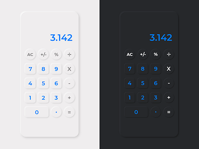 Neumorphism/Soft UI Calculator calculator daily ui dailyui design neumorphism soft ui ui ux