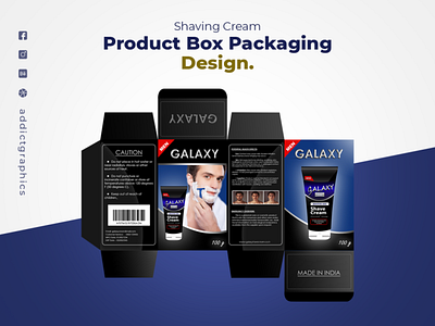 Shaving Cream - Product Packaging Design addict graphics addictgraphics branding design graphic design illustration logo packaging design product package