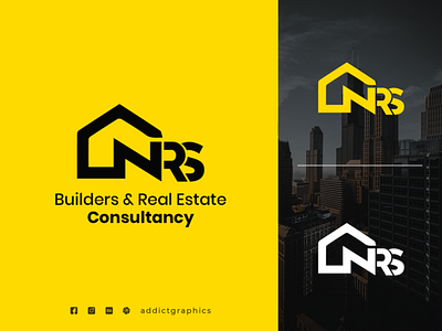 Builders & Real Estate Logo addictgraphics branding construction logo design illustration logo logotype real estate typography vector