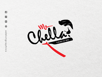 Logo for Men's Saloon & Spa addict graphics branding design graphic design logo logo design salon logo spa logo ui ux vector