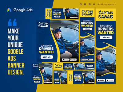 Google Ads Banner Design Set addict graphics addictgraphics banner set branding design digital marketing google ads google banner graphic design