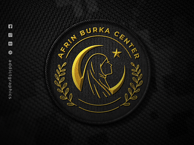 Logo for Burka Center addict graphics branding branding design design illustration logo logo design logo type vector
