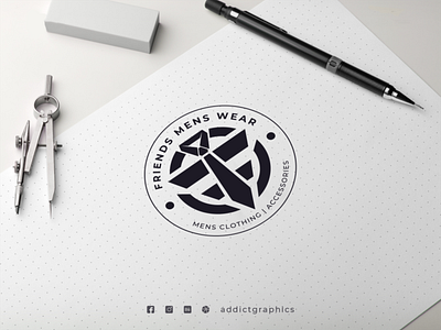 Logo for Men's Clothing addict graphics addictgraphics branding design graphic design illustration logo typography vector