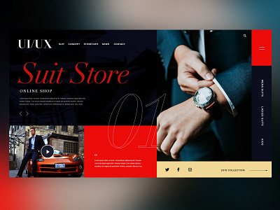 👔 Suit Store ｜Daily Ui Design creative design details graphic graphicdesign interface landingpage onelineshop photoshop shirt suit ui uitrends userexperience ux web webdesign