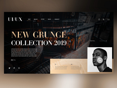 👖 Fashion Brand Landing Page ｜Daily Ui Design brand collection creative design details fashion graphic graphicdesign interface landingpage photoshop ui uitrends userexperience ux web webdesign