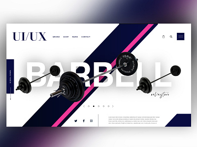 🏋️‍♀️Barbell Shop ｜Daily Ui Design barbell creative design details dumbbell graphic graphicdesign interface landingpage onlineshop photoshop ui uitrends userexperience ux web webdesign workout