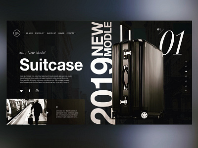 💼Suitcase Landing Page ｜Daily Ui Design baggage creative design details graphic graphicdesign interface landingpage luggage packing photoshop suitcase ui uitrends userexperience ux web webdesign