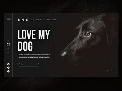 🐶Love My Dog ｜Daily Ui Design creative design details dog dogstagram graphic graphicdesign interface landingpage lovemydog pet photoshop ui uitrends userexperience ux web webdesign