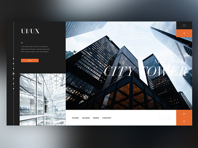 🏙Tower Building Landing Page ｜Daily Ui Design