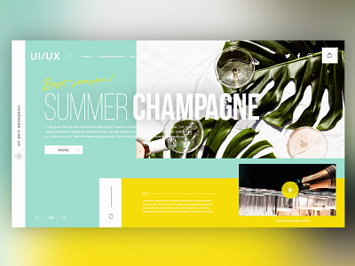 🍾Champagne Campaign ｜Daily Ui Design campaign champagne creative design details graphic graphicdesign interfa summer yello