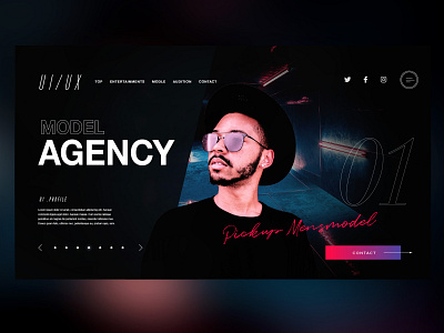 🚶🏼‍♂️MODEL AGENCY WEB SITE ｜Daily Ui Design creative design details fashionmodel graphic graphicdesign instagrammer interface landingpage model modelagency photoshop ui uitrends userexperience ux web webdesign