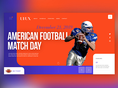 🏈American Football ｜Daily Ui Design americanfootball creative design details football graphic graphicdesign interface landingpage match photoshop sports ui uitrends userexperience ux web webdesign