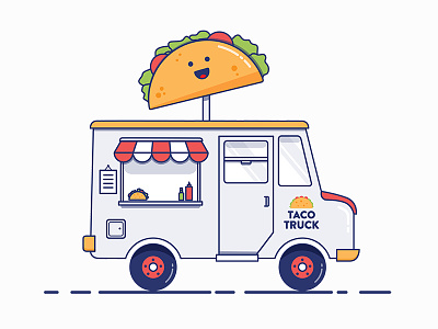 Taco Truck cute design food food truck illustration taco truck vector vehicle