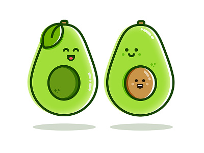 Avocado Family avocado drawing food green icon illustration vector