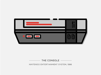 Nintendo Illustration Series - The Console console drawing game icon illustration nes nintendo series vector video game