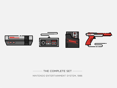 Nintendo Illustration Series console controller drawing game game console gun illustration nes nintendo super mario vector video game
