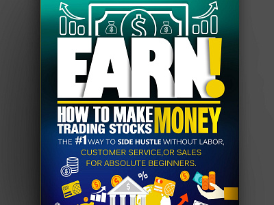Cover Book ( Earn how to make money trading stocks ) book book cover book cover design book covers cover design design design cover