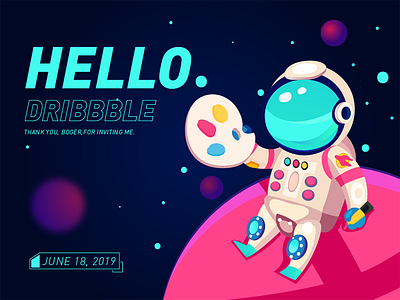 hello dribbble design flat illustration ui web