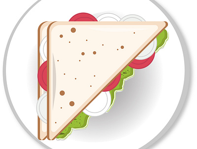 Sandwich 3d animation brand branding design icon illustration illustrator logo motion graphics ui vector