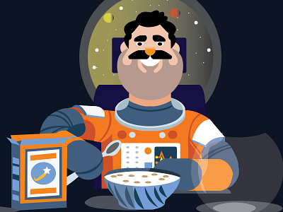 Astronaut animation app art brand character clean design flat gif icon icons identity illustration illustrator mobile sketch type ui vector web